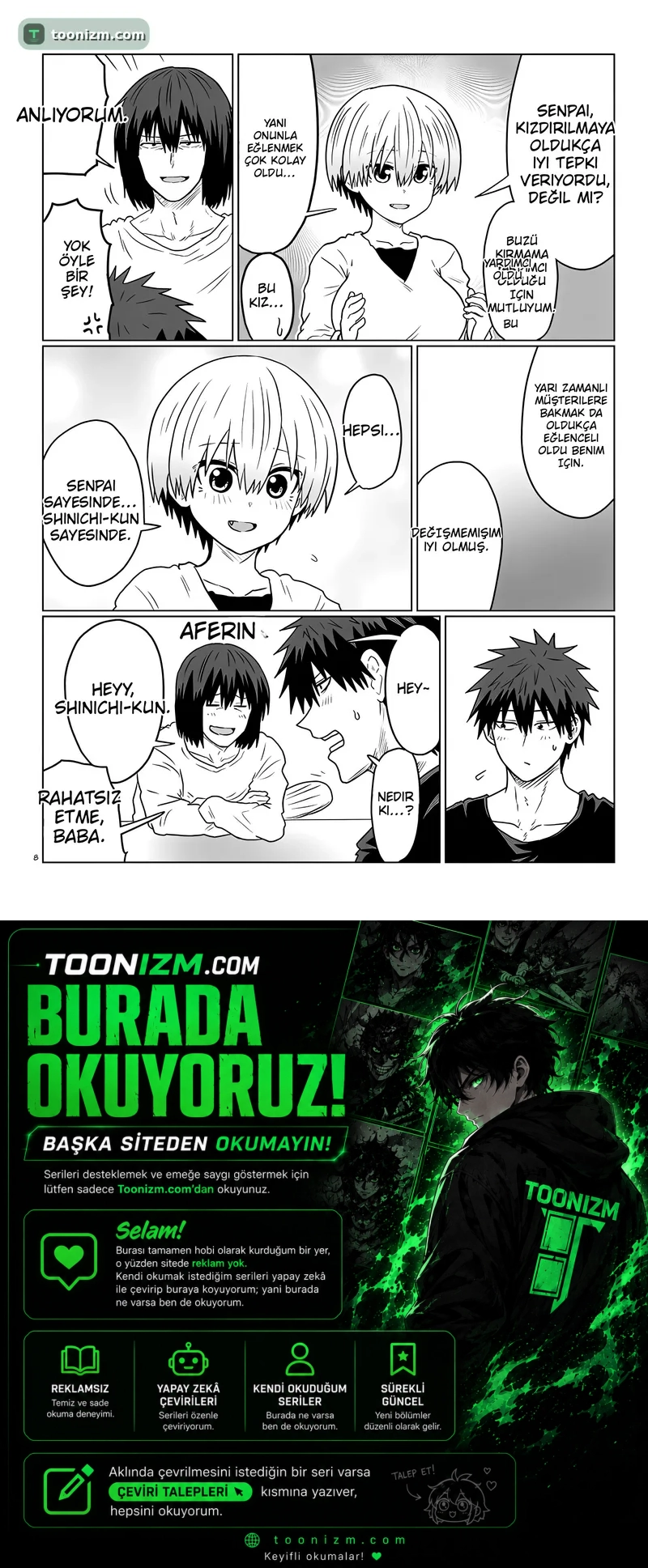 Uzaki-chan wa Asobitai! Bölüm 118 sayfa 8