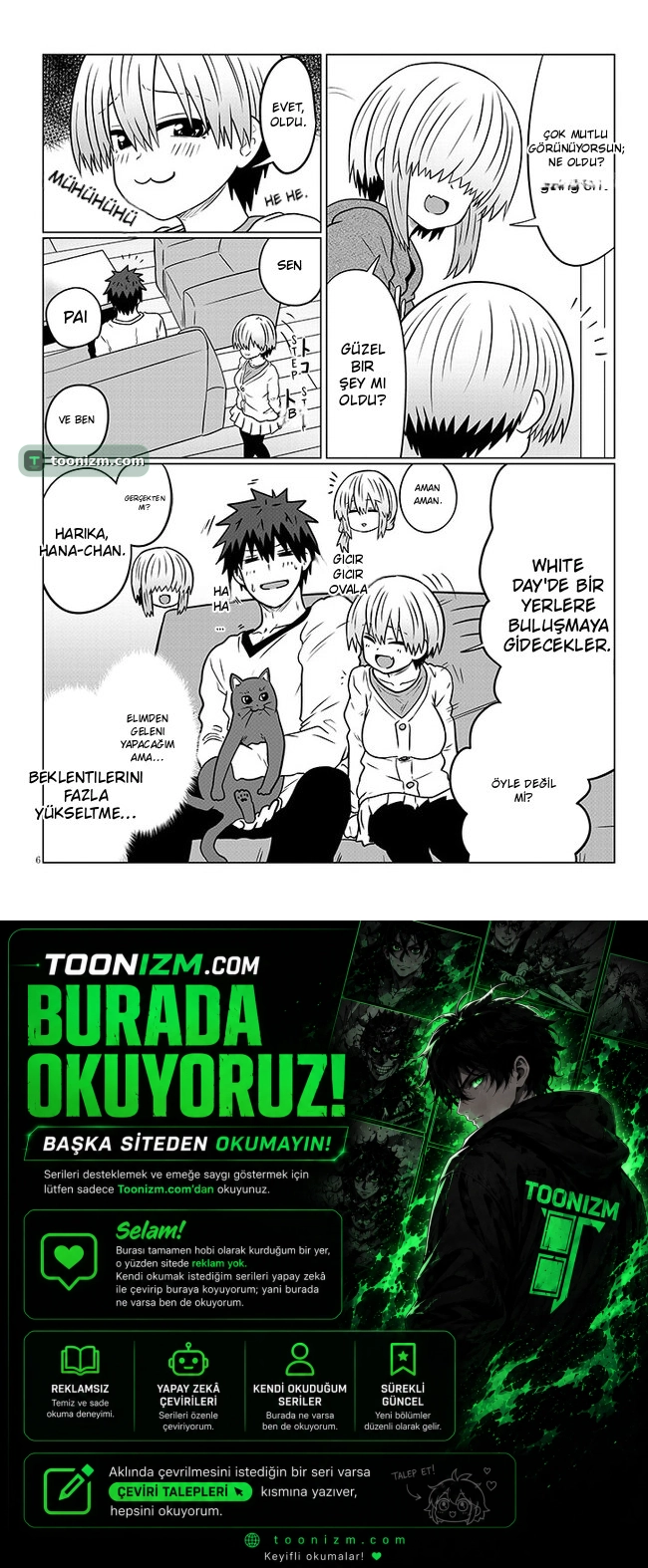 Uzaki-chan wa Asobitai! Bölüm 91.1 sayfa 6