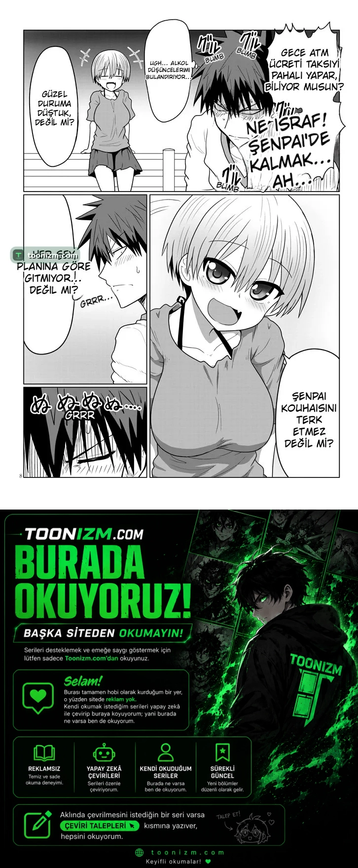 Uzaki-chan wa Asobitai! Bölüm 22 sayfa 8