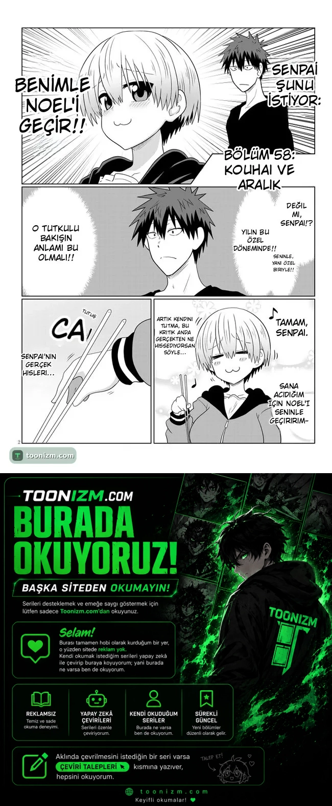 Uzaki-chan wa Asobitai! Bölüm 58 sayfa 2