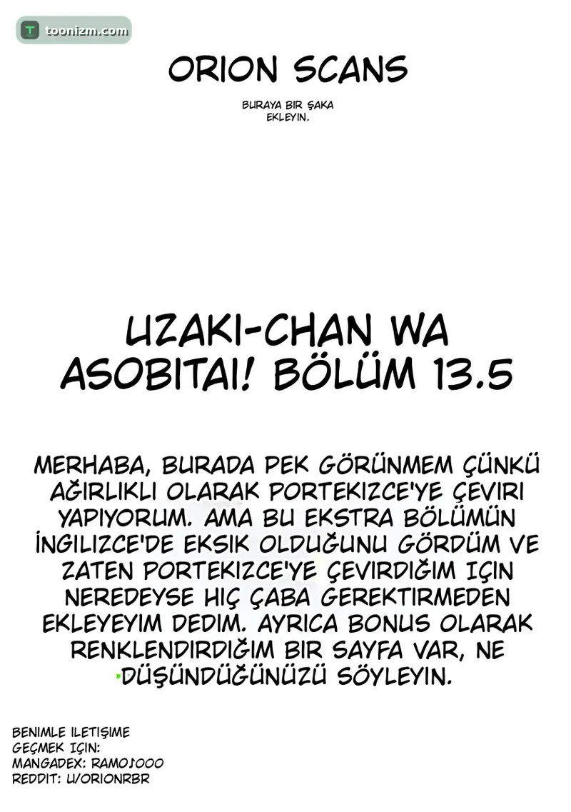 Uzaki-chan wa Asobitai! Bölüm 13.5 sayfa 7